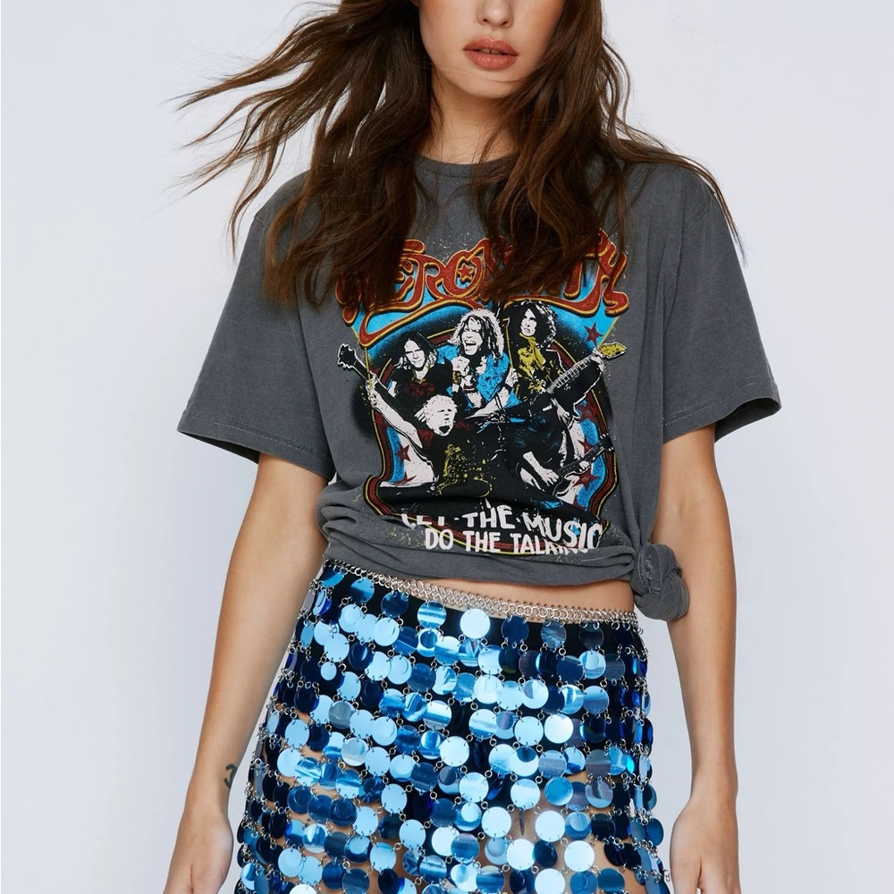 Nasty Gal Disc Chainmail Mini Skirt